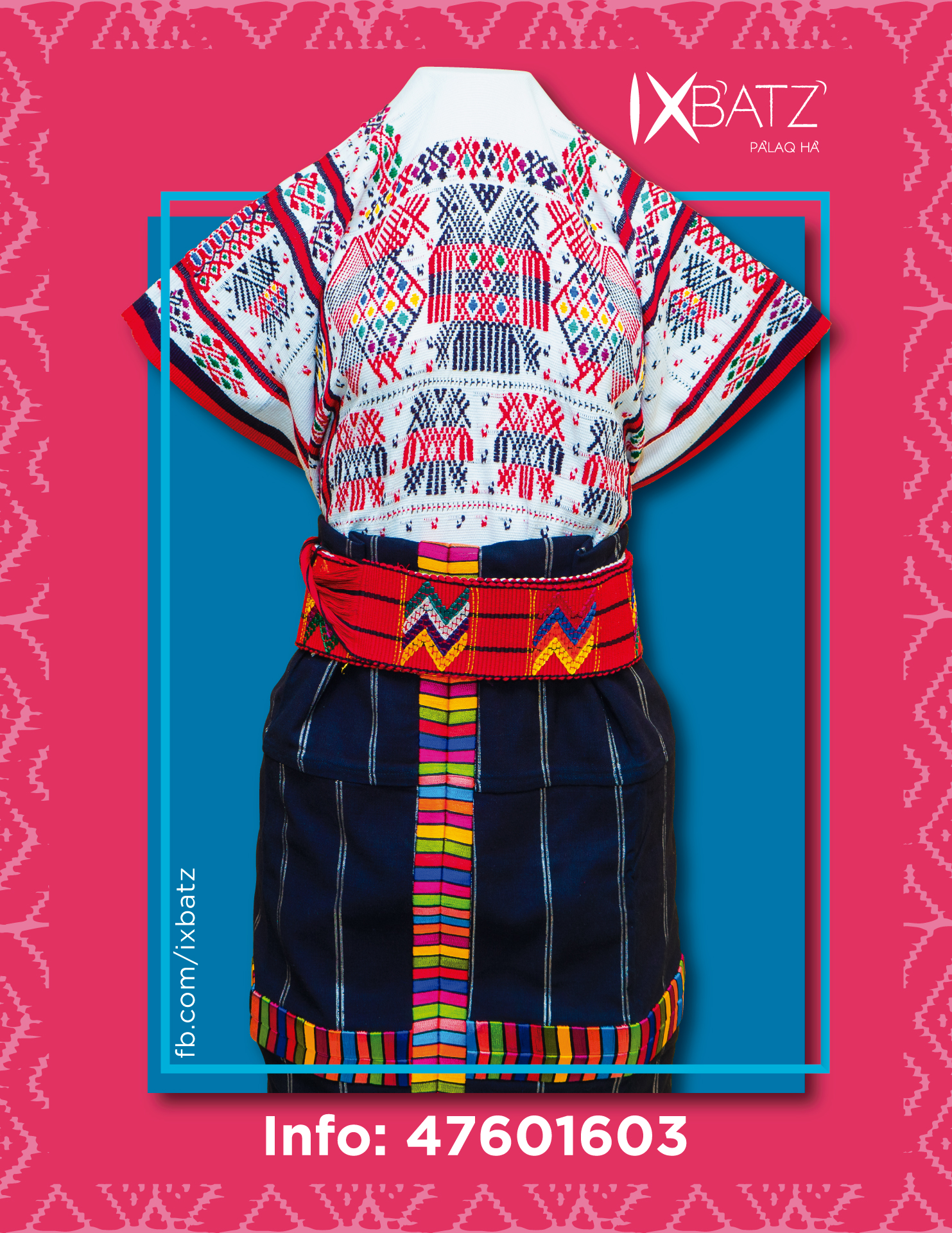Indumentaria Poqomam originario de Palin, Escuintla hecho por Ixb'atz'