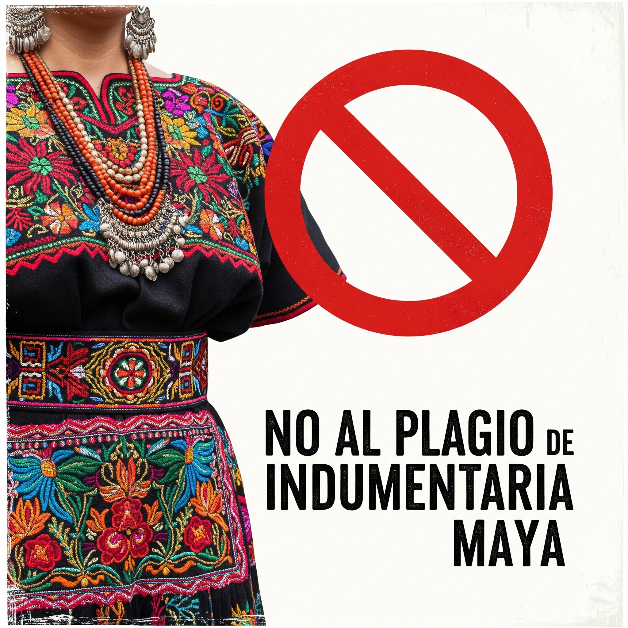No al plagio de indumentaria maya